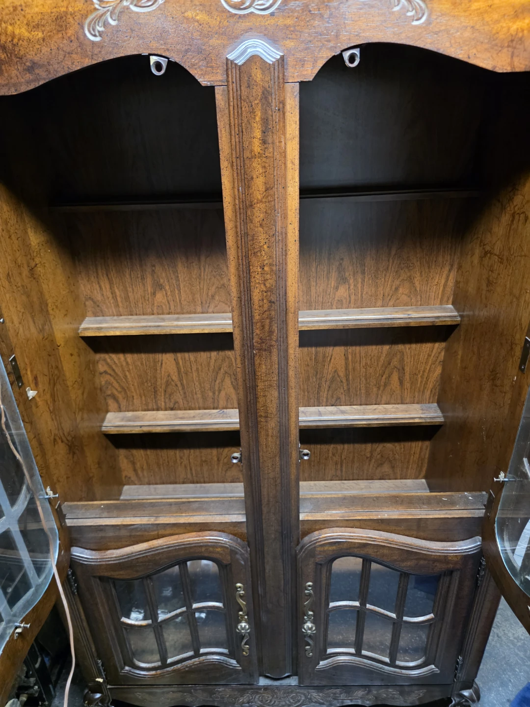 Vintage Wood Display Cabinet - photo 3