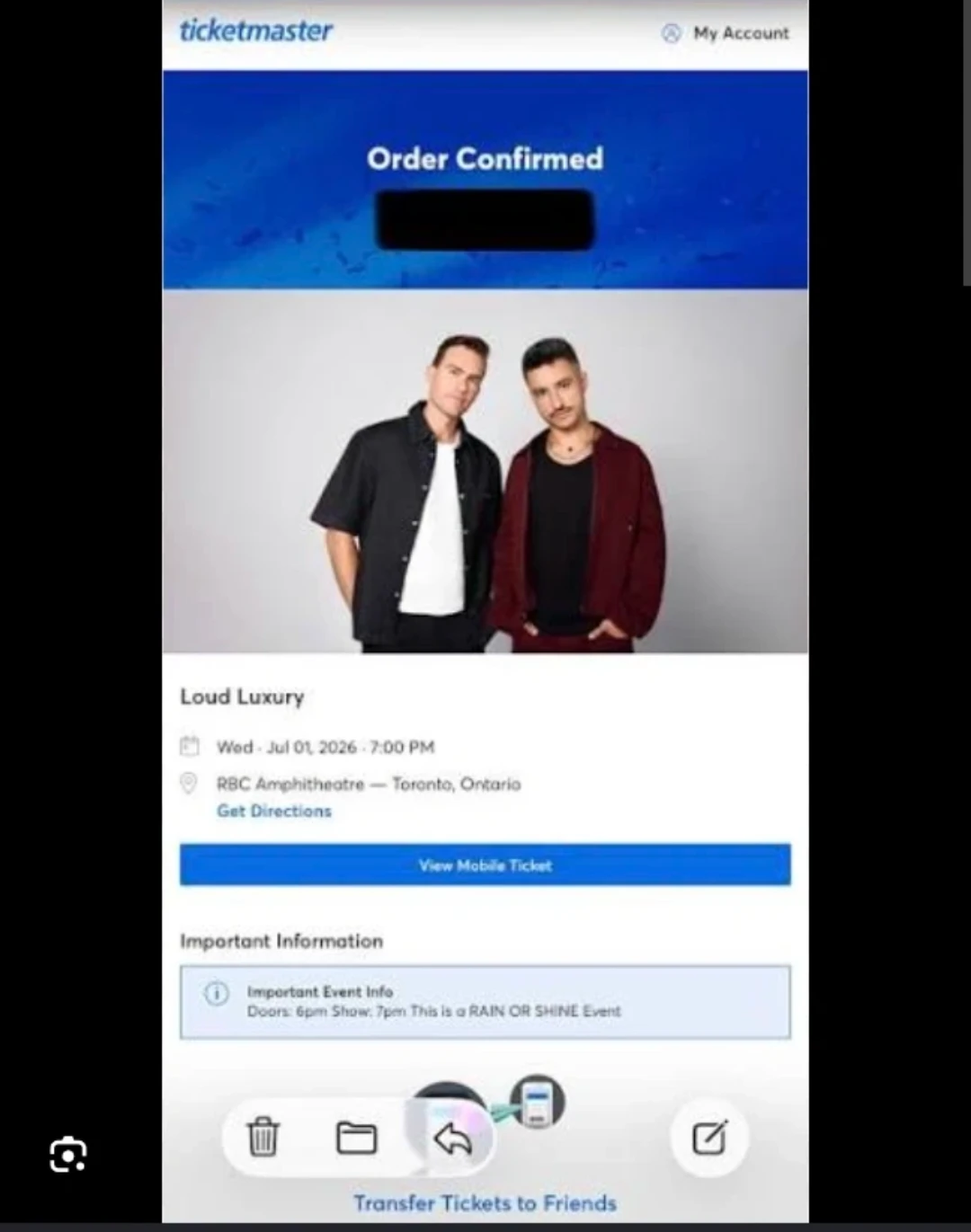Loud Luxury Tickets x2 - Toronto Canada Day Show! - photo 2