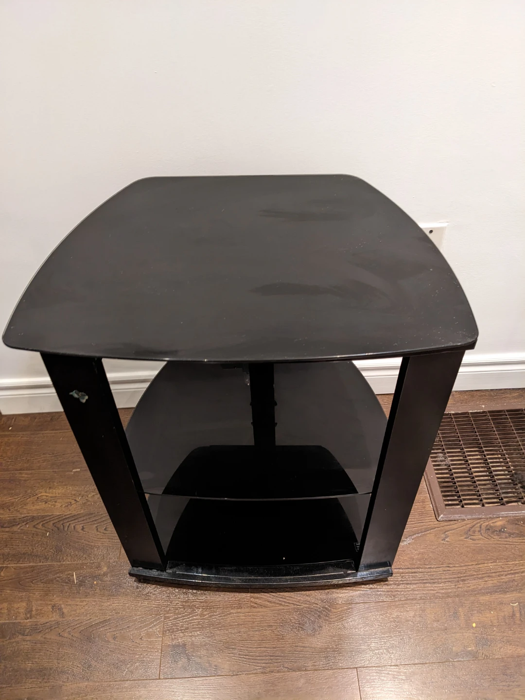 Black 3-Tier Tempered Glass table - photo 4