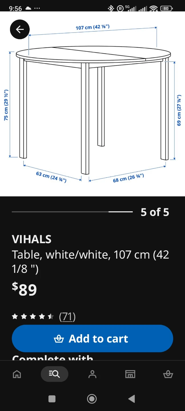 IKEA VIHALS Dining Table, set of 4 IKEA VILMAR chairs - photo 5