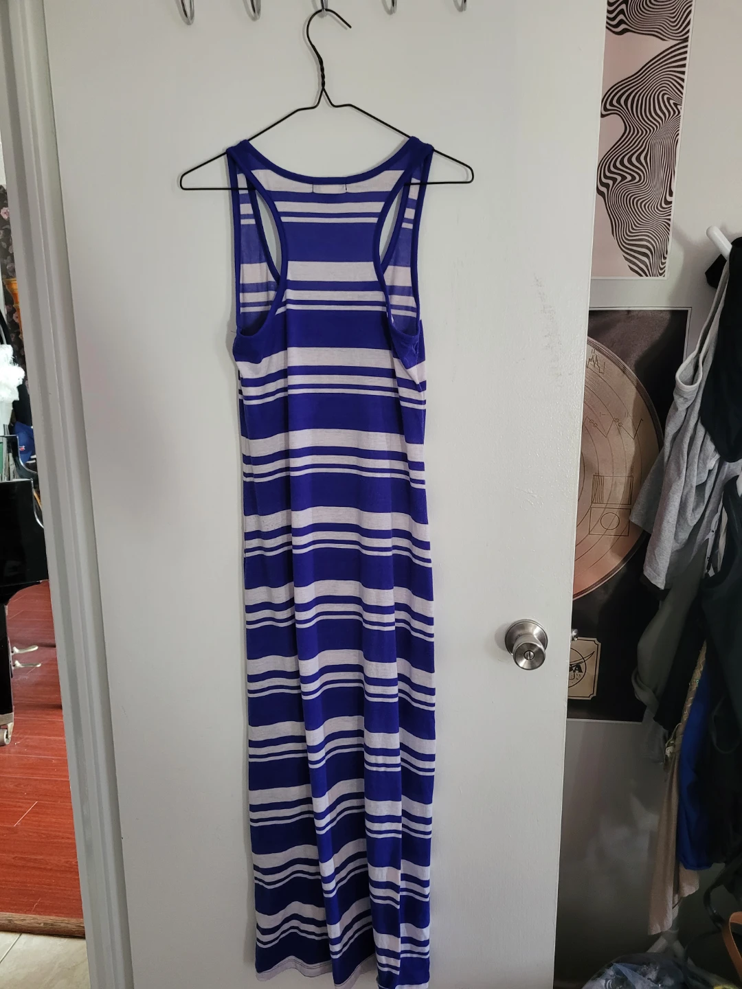 Blue and White Striped Maxi Dress - photo 2