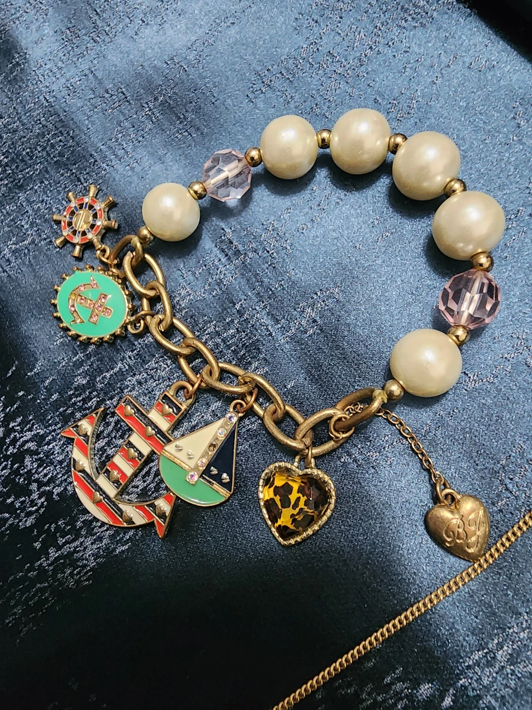 Nautical Charm Bracelet and Starfish Necklace Set - photo 2
