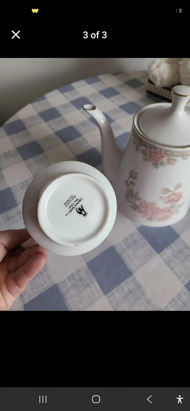 Vintage Rose Teapot and Creamer Set - photo 3