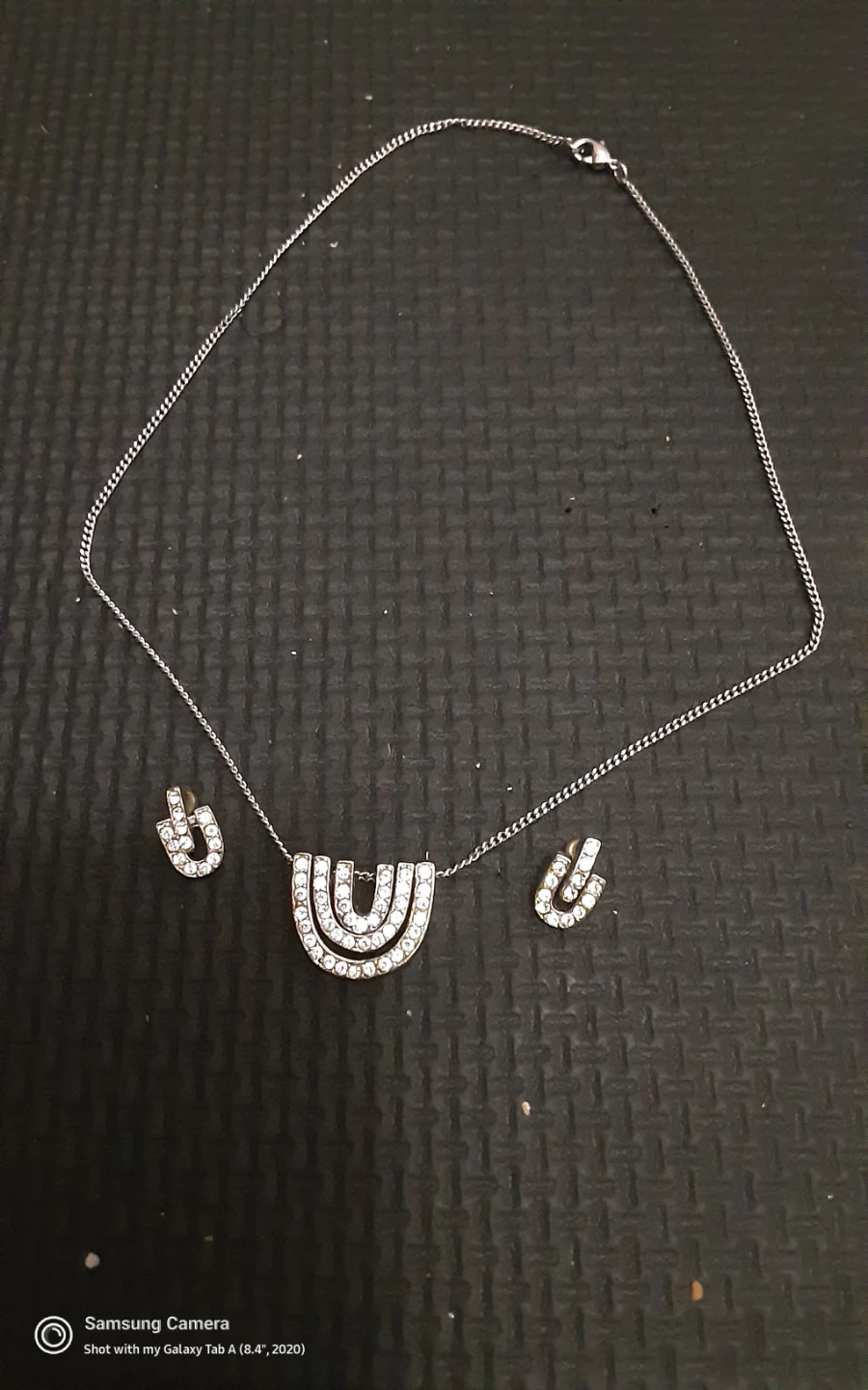 Sparkly Rainbow Necklace and Earring Set