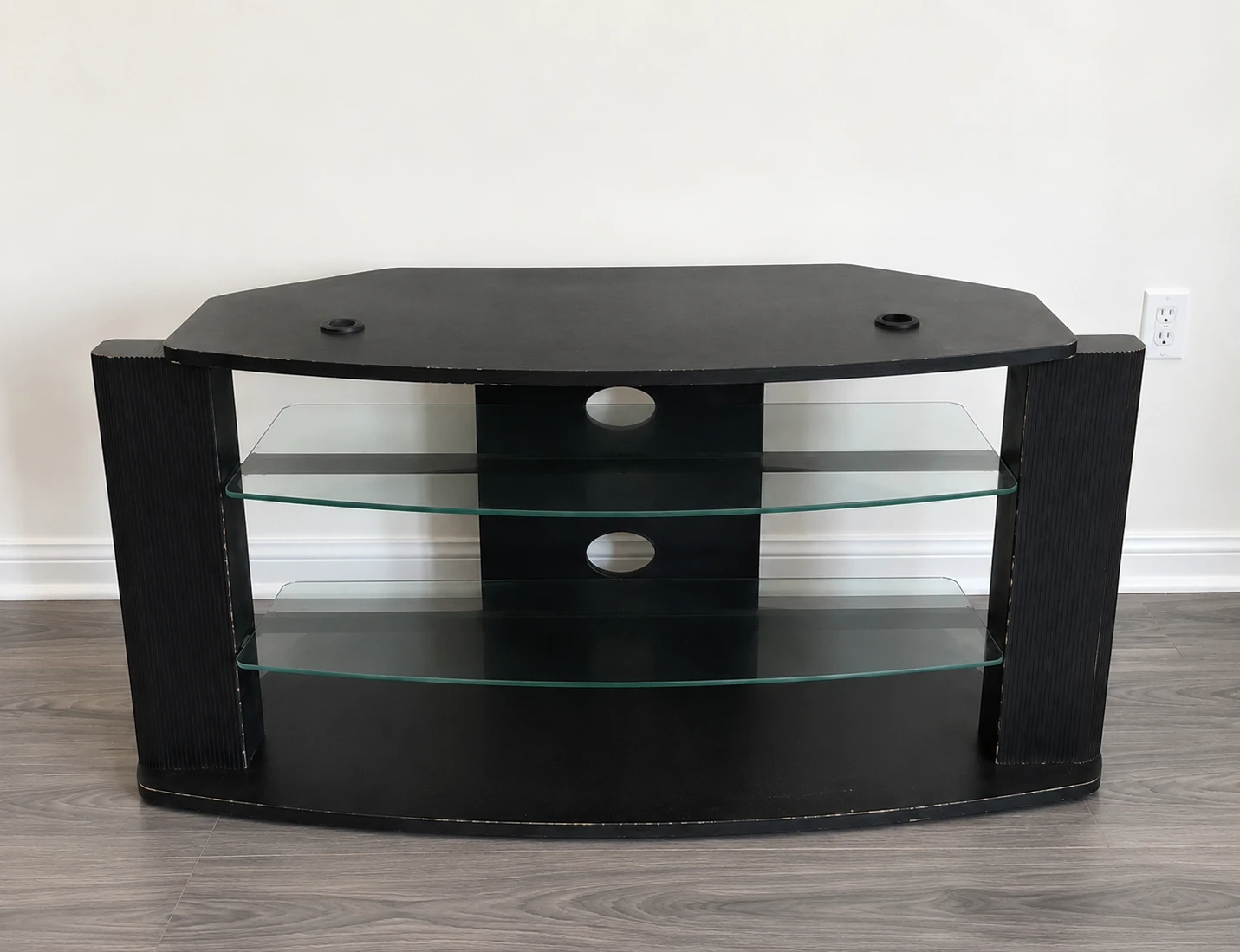 Black 3-Shelf Entertainment Stand