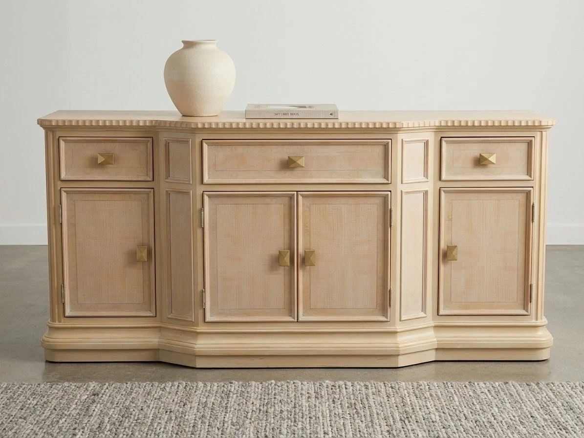 Vintage Bleached Oak Sideboard / Console Table / Buffet.