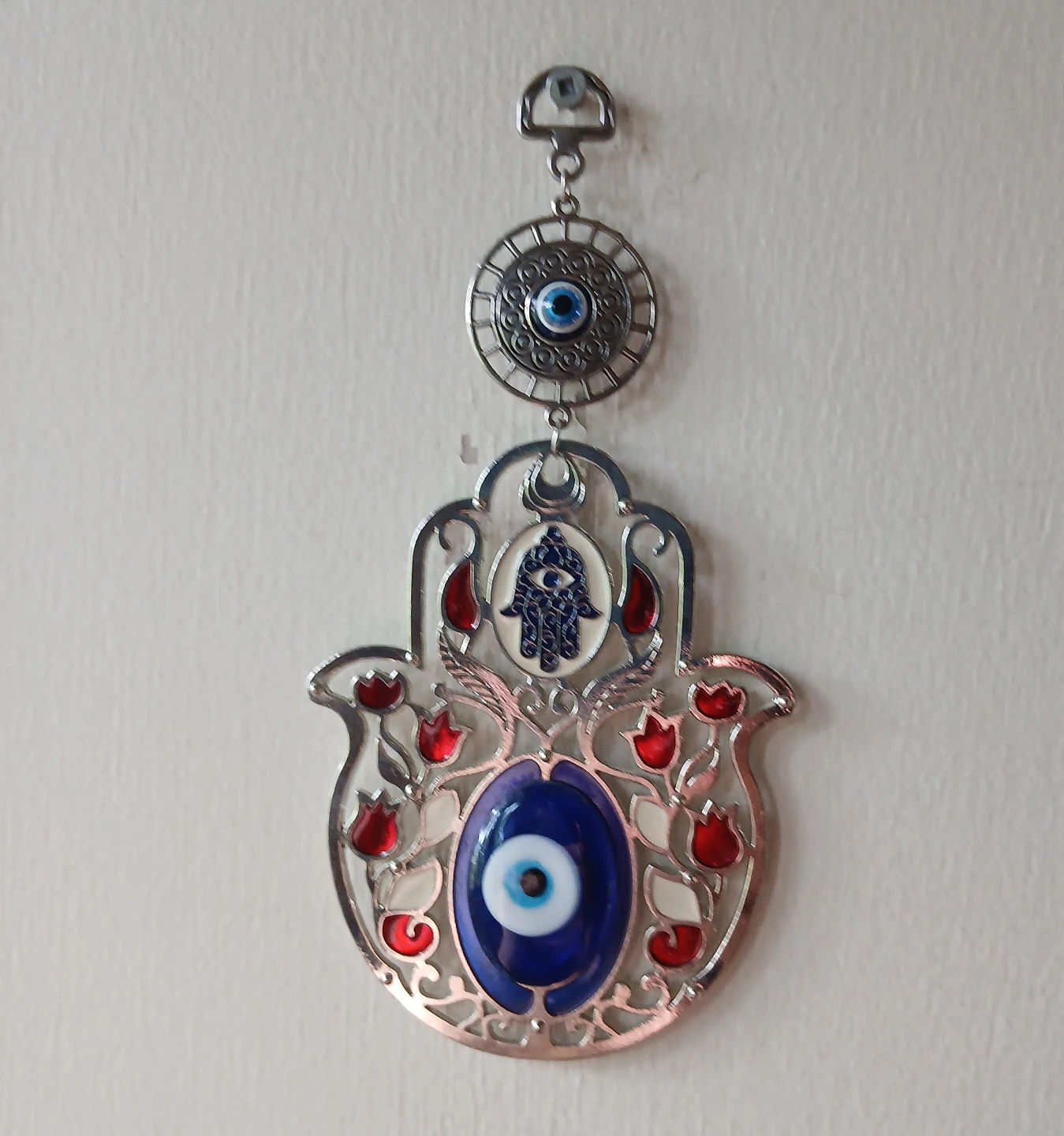 Hamsa Hand Evil Eye Car Charm