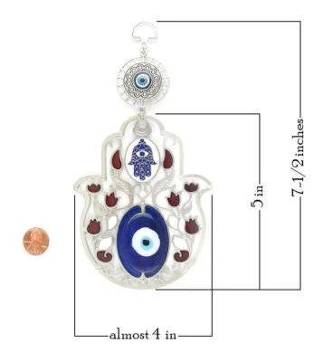 Hamsa Hand Evil Eye Car Charm - photo 3