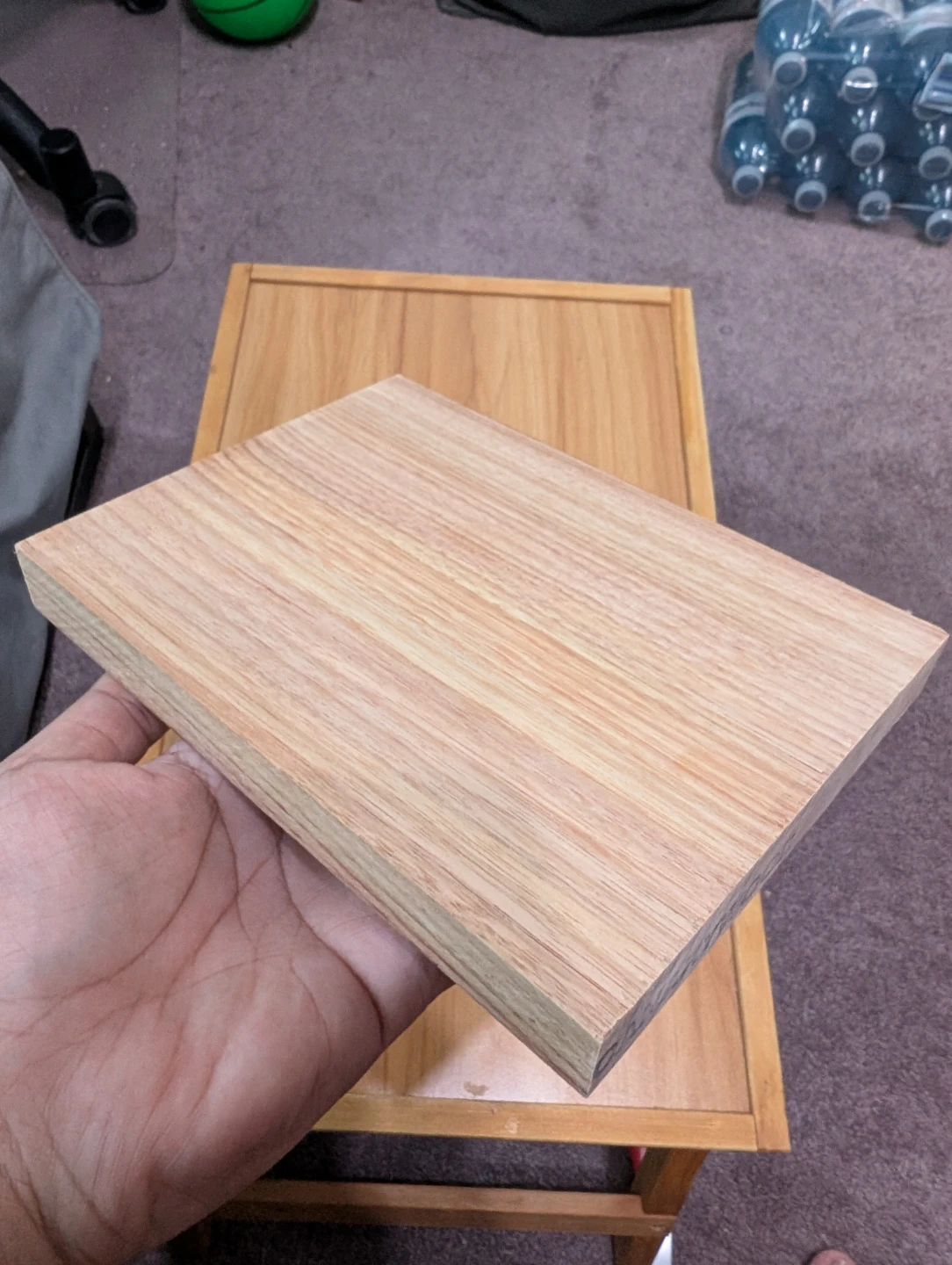 Canarywood board - Approx 6.5"x5"x0.75" - Exotic Hardwood