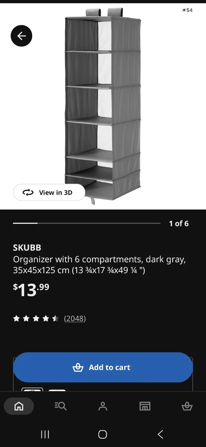 SKUBB Organizer with 6 compartments, dark gray - photo 2