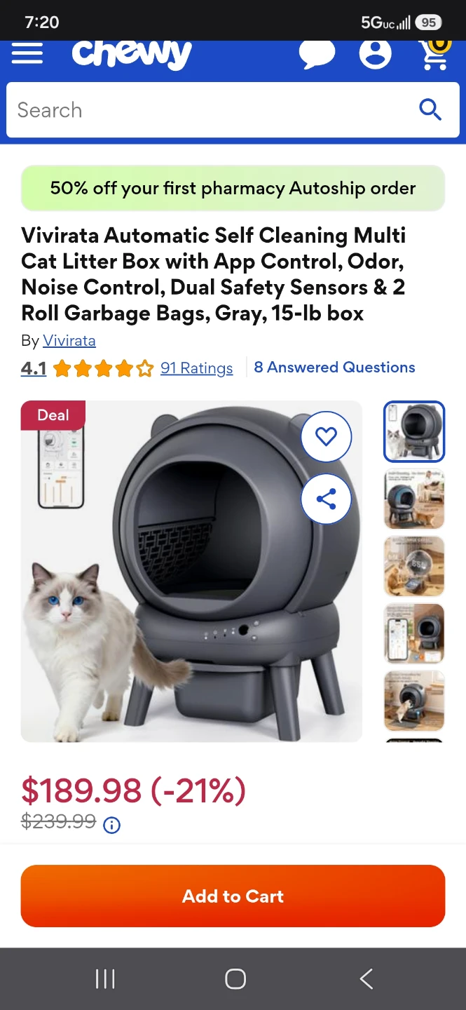 Feelneedy automatic self-cleaning cat litter box - photo 4