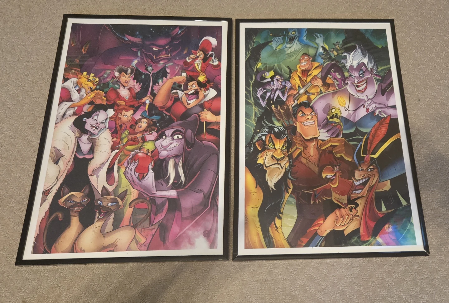 Framed Disney Villains Prints