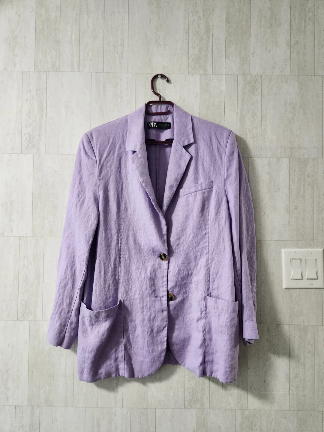 ZARA Linen Blend Blazer - Lavender