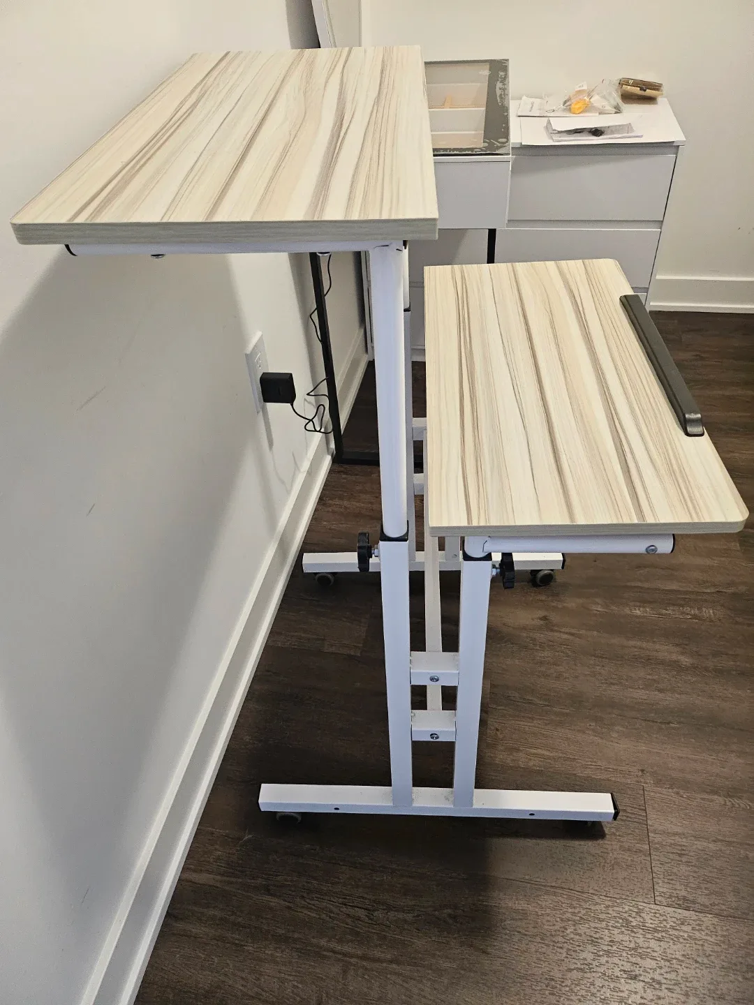 Adjustable Height Rolling Desk