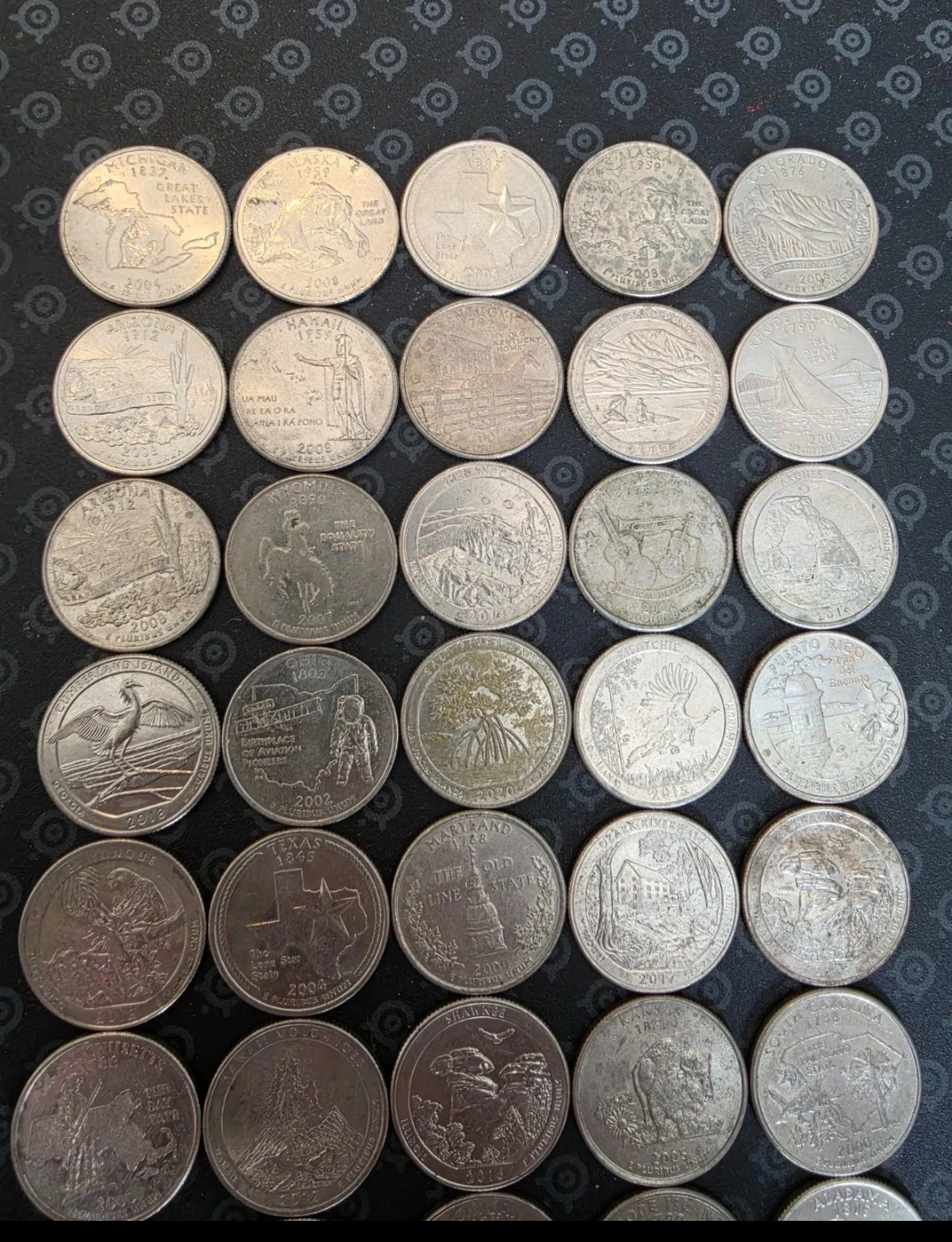 Collection of 50 State Quarters XF condition