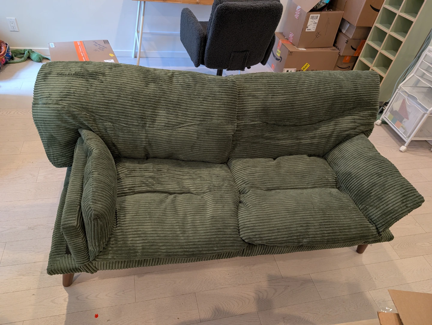 Corduroy Sofa Bed - Sage Green
