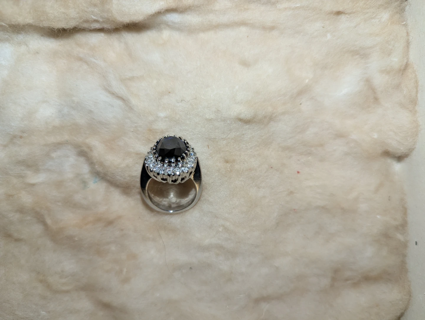 Costume Jewellery Oval Blue Gemstone Ring - photo 2