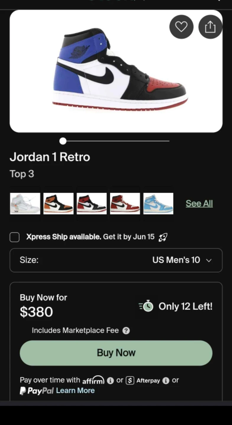 Jordan 1 retro top 3