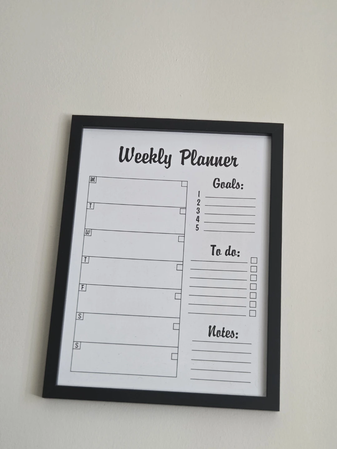 Framed Weekly Planner