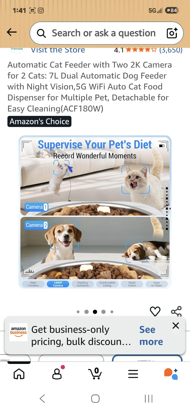 Friendshop Smart Pet Feeder with 2 Bowls & 2 Cameras - photo 5