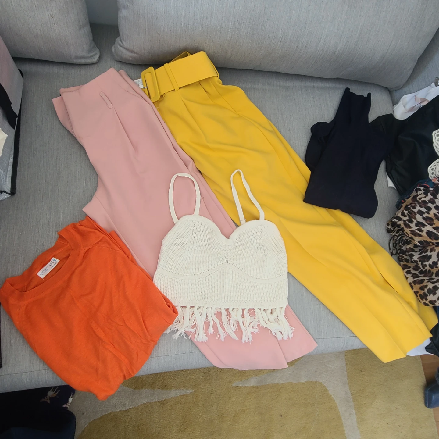 Bundle of Women's Clothing - Tops, Pants, and Denim Vest - photo 3