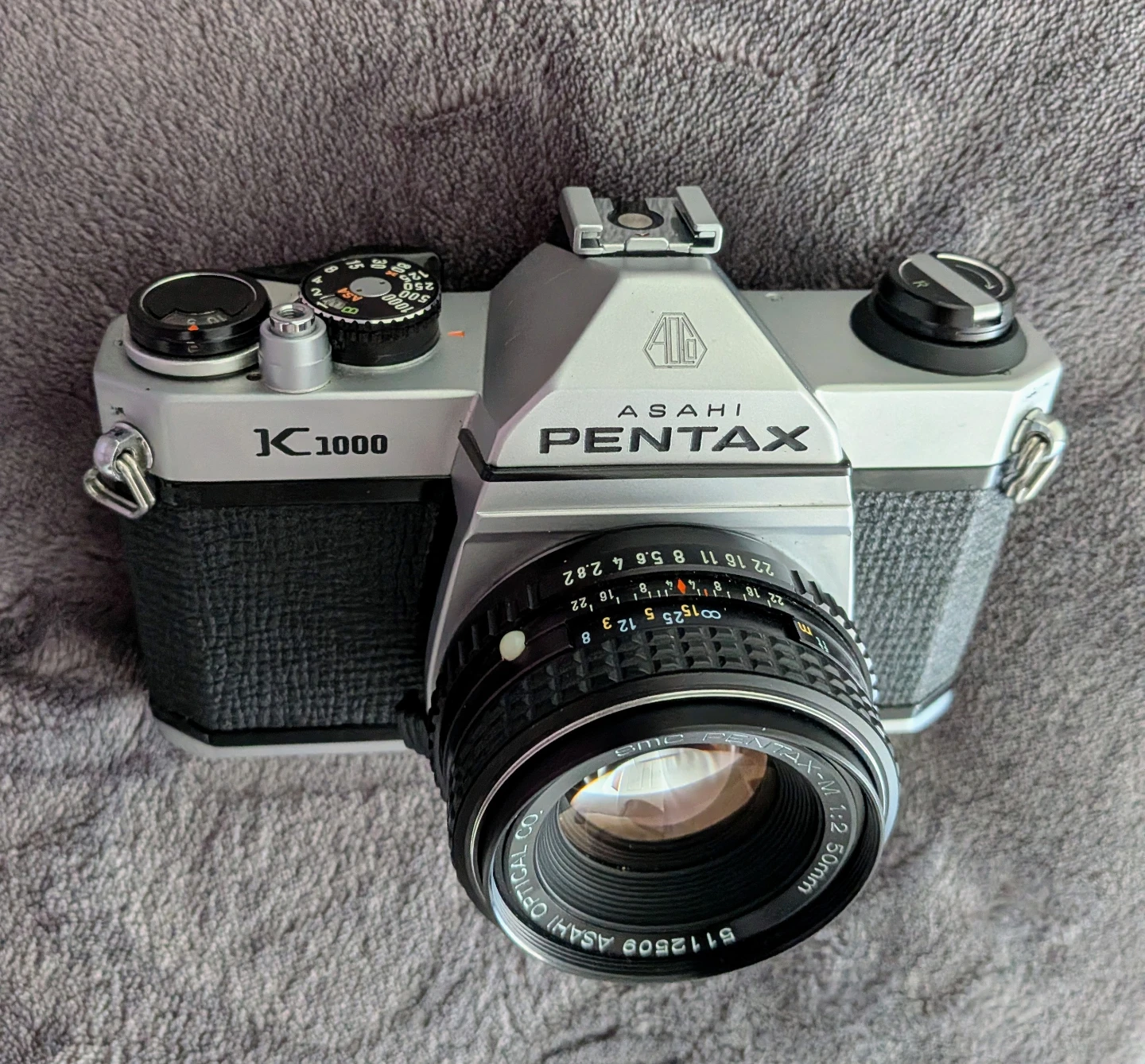 Pentax K1000 35mm Film Camera with Nissen TA45 Flash