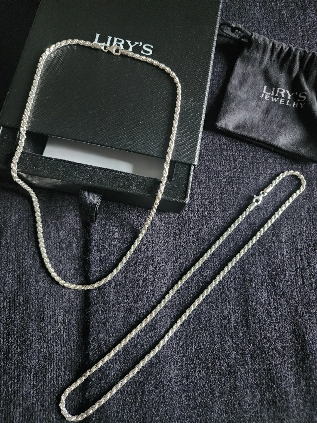 (925) Sterling Diamond Cut Italian Rope Chains