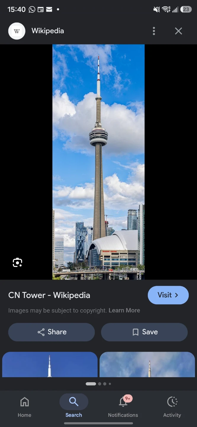 CN Tower admission ticket