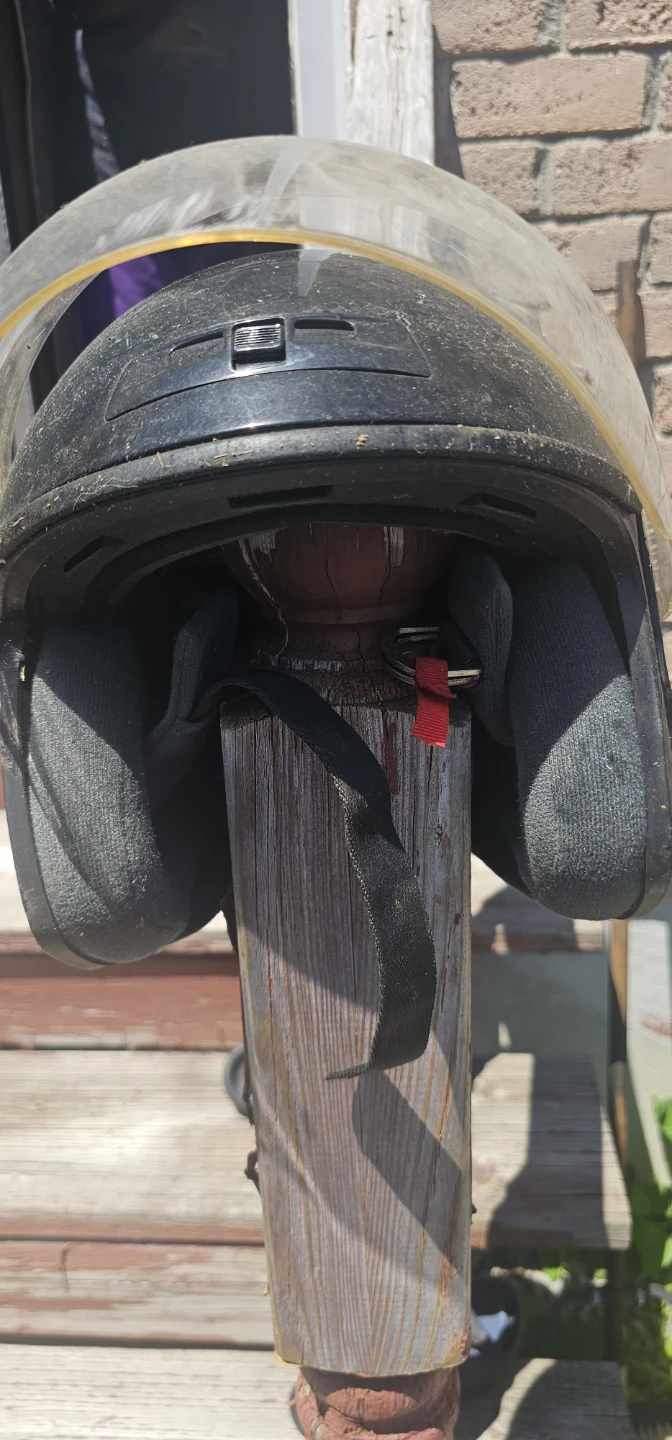 Black Motorcycle Helmet with Visor - photo 2