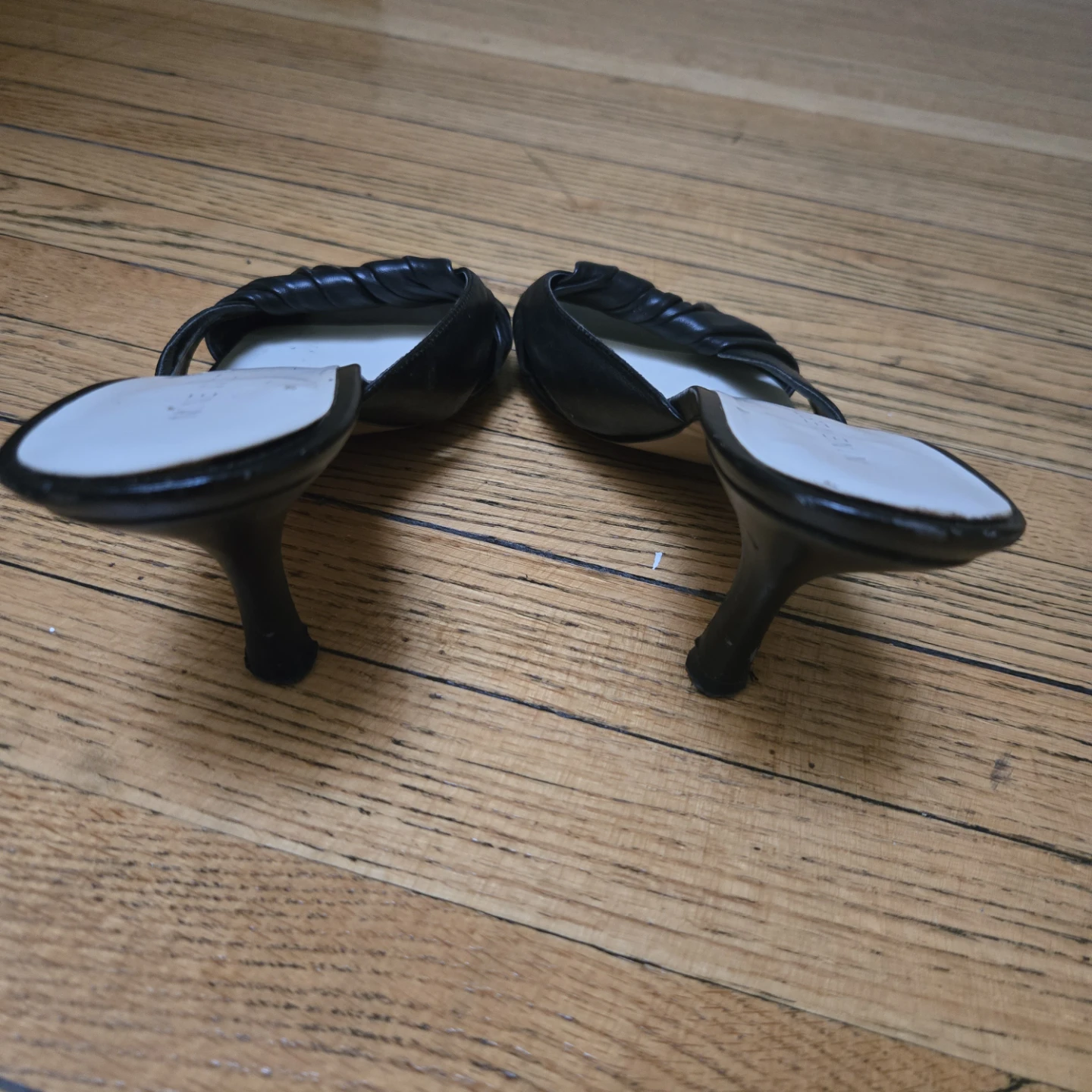 Nine West Black Mules Heels Size 8 - photo 3