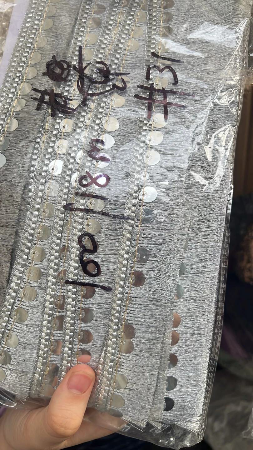 Sequin and Bead Trim - Silver and Gold - photo 2