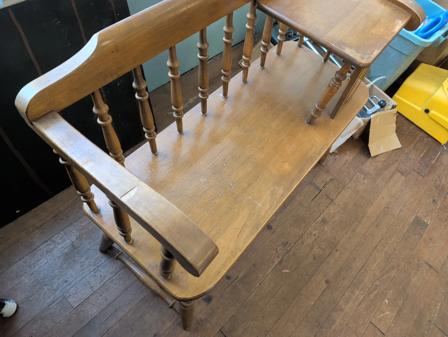 Wooden Hallway Bench - photo 2
