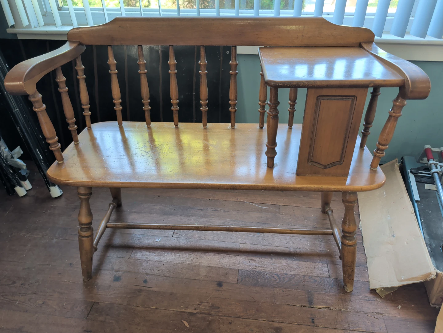 Wooden Hallway Bench - photo 3