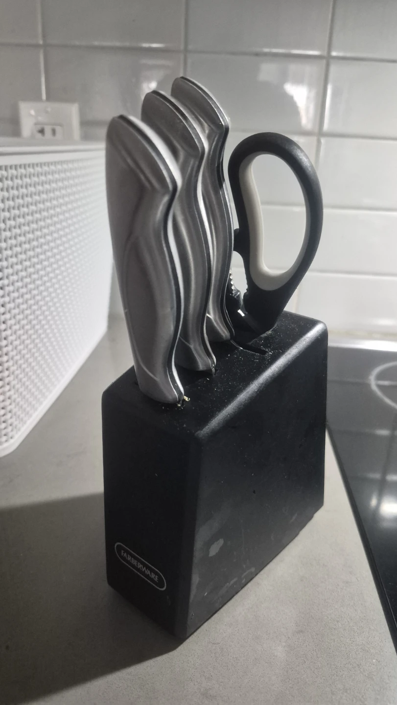 Sabatier Chef's Knife with Cover and Farberware Knife Block Set - photo 2