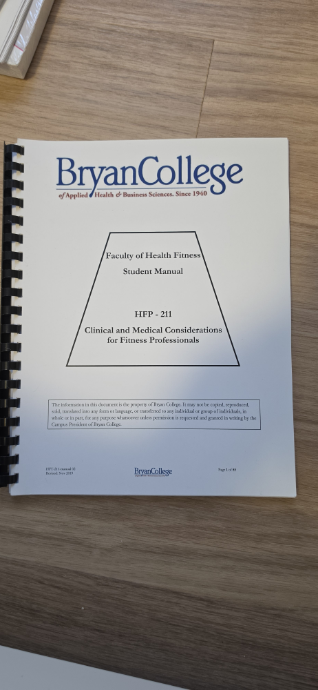 Bryan College Student Manuals - Health Fitness Faculty - photo 3