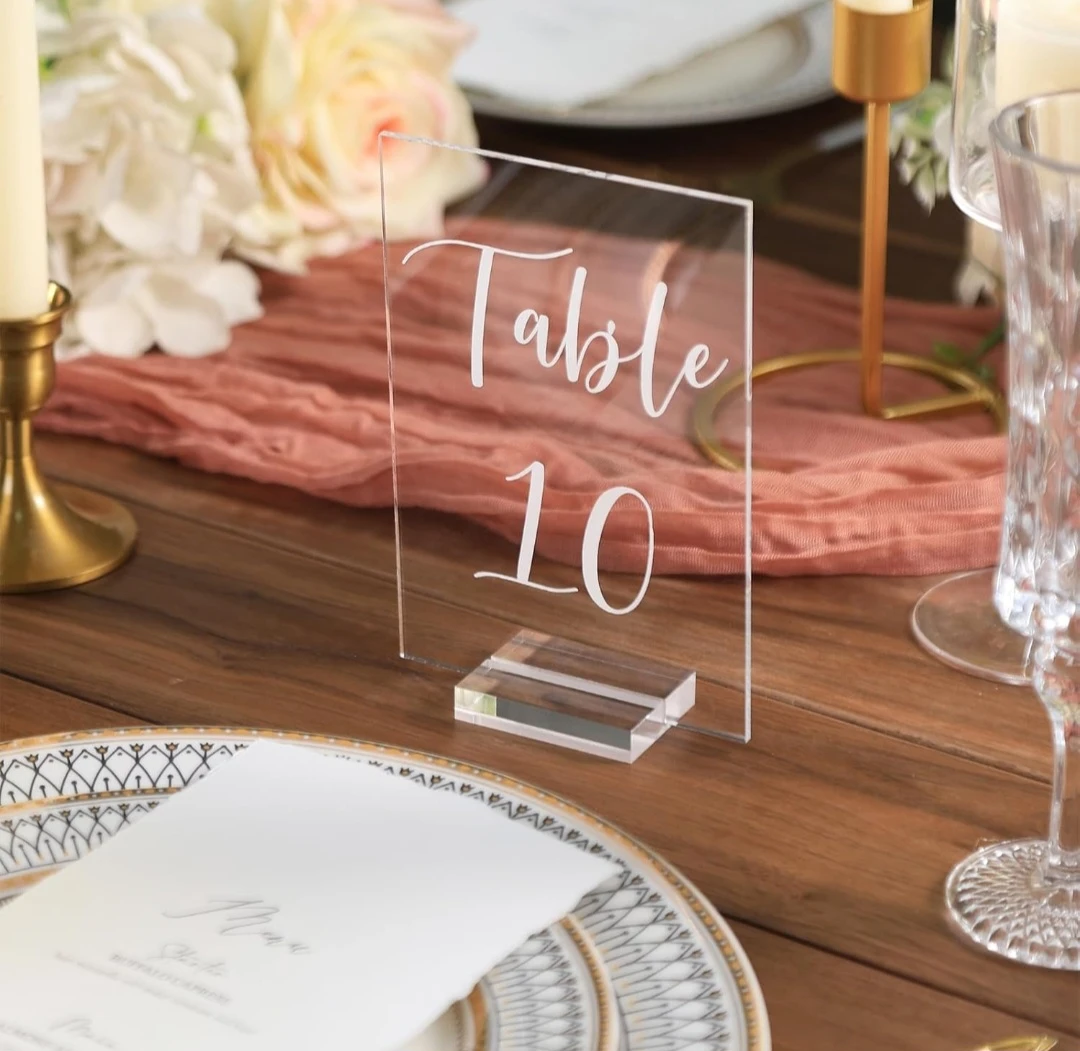 Acrylic Table Numbers 1-15 - photo 2