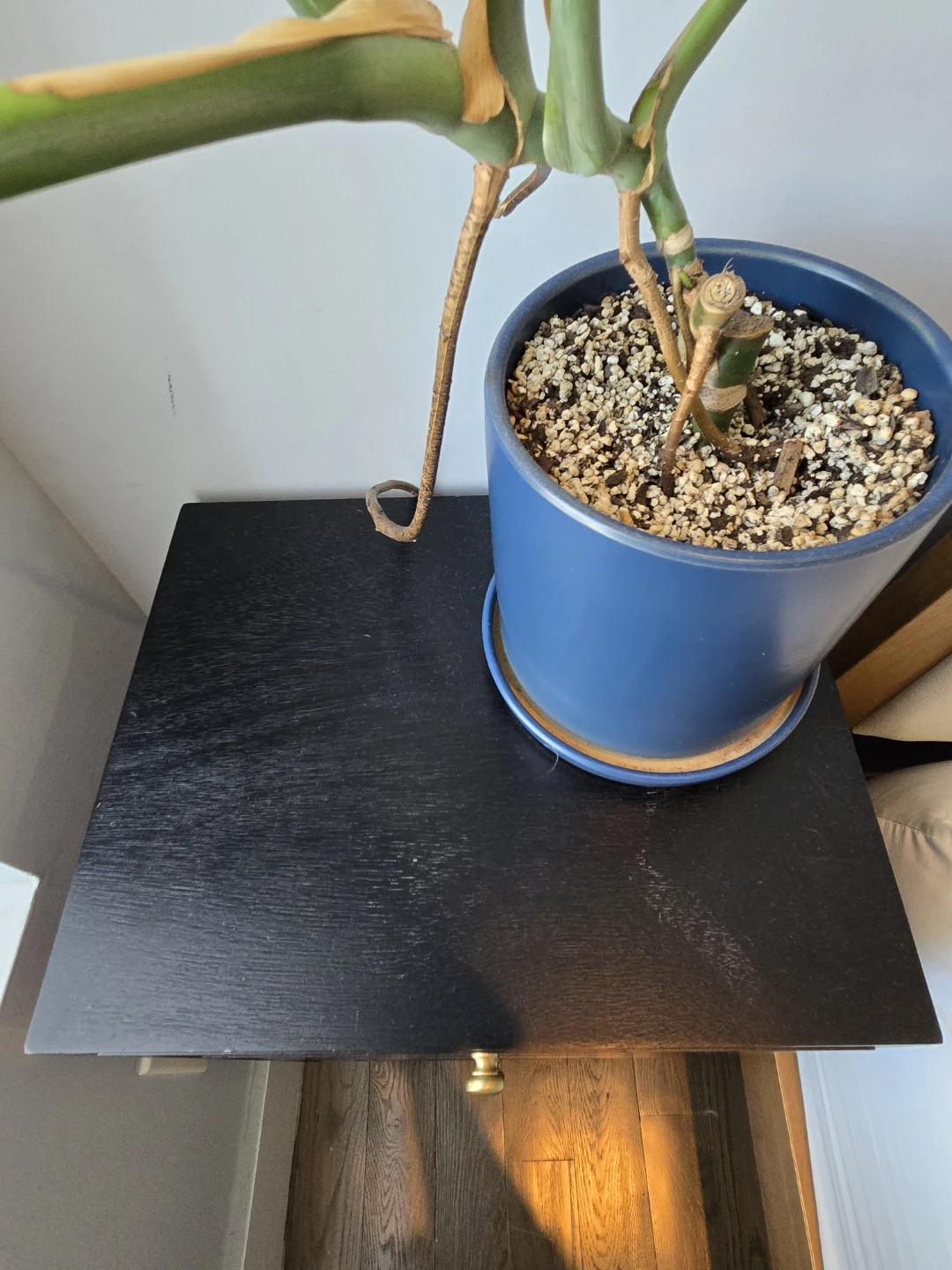 Black 3-Drawer Nightstand - photo 2