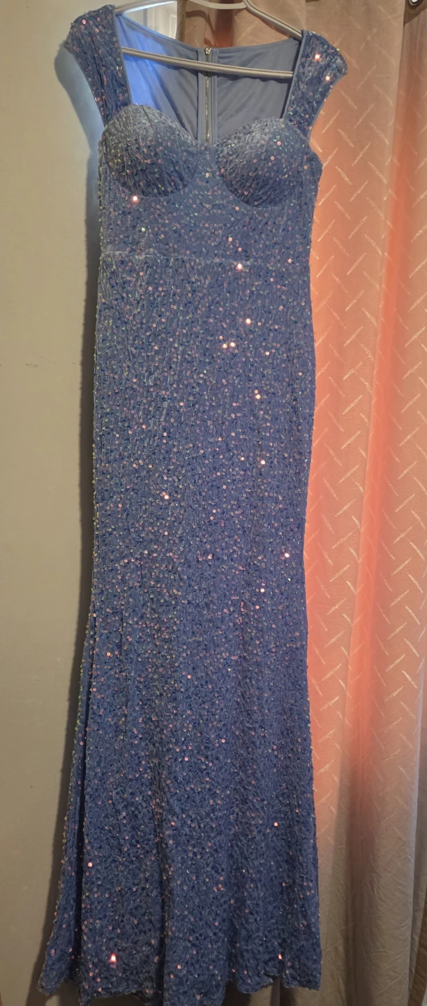 Sparkly Blue Sequin Gown