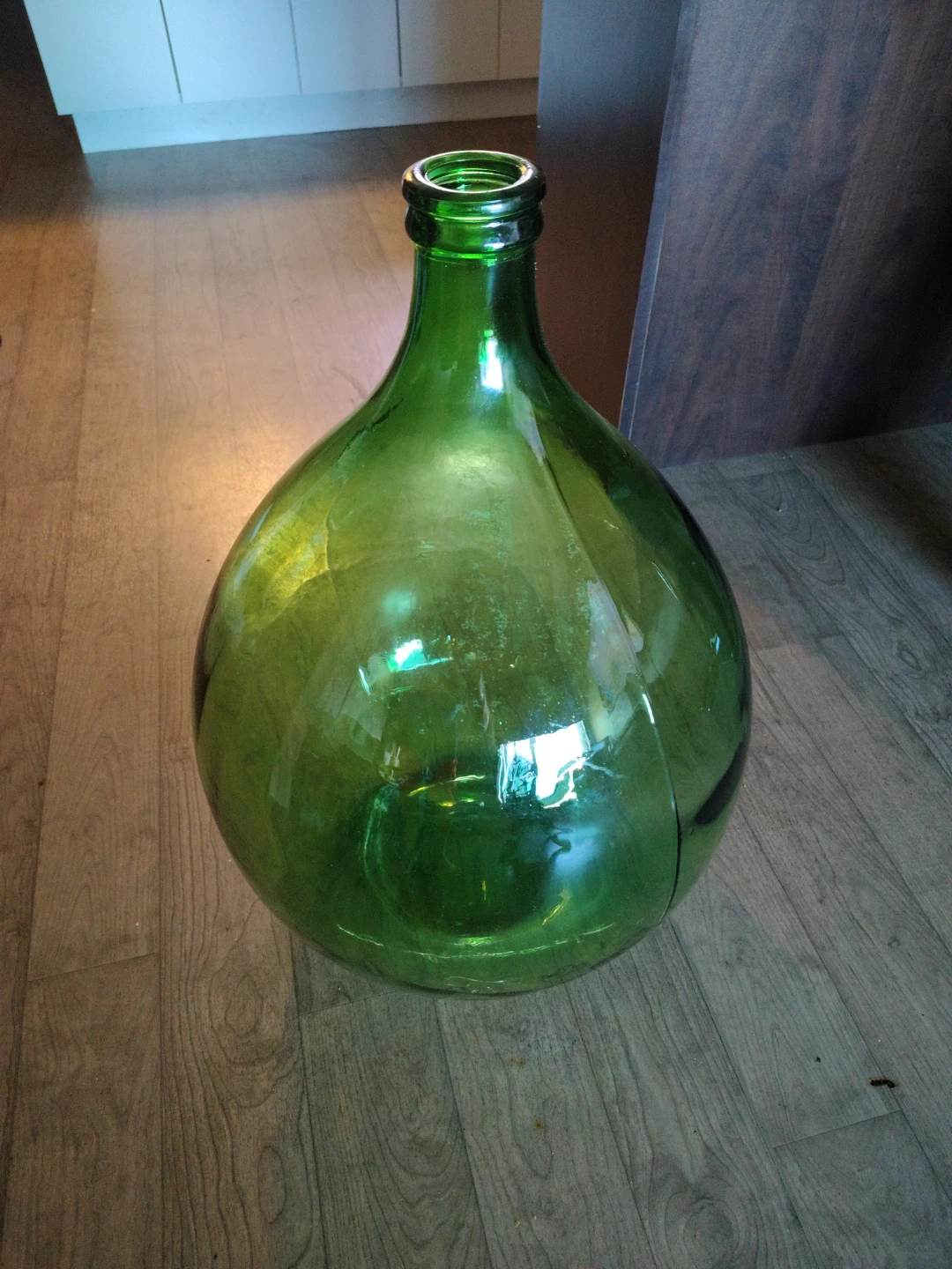 Large Green Glass Carboy Bottle