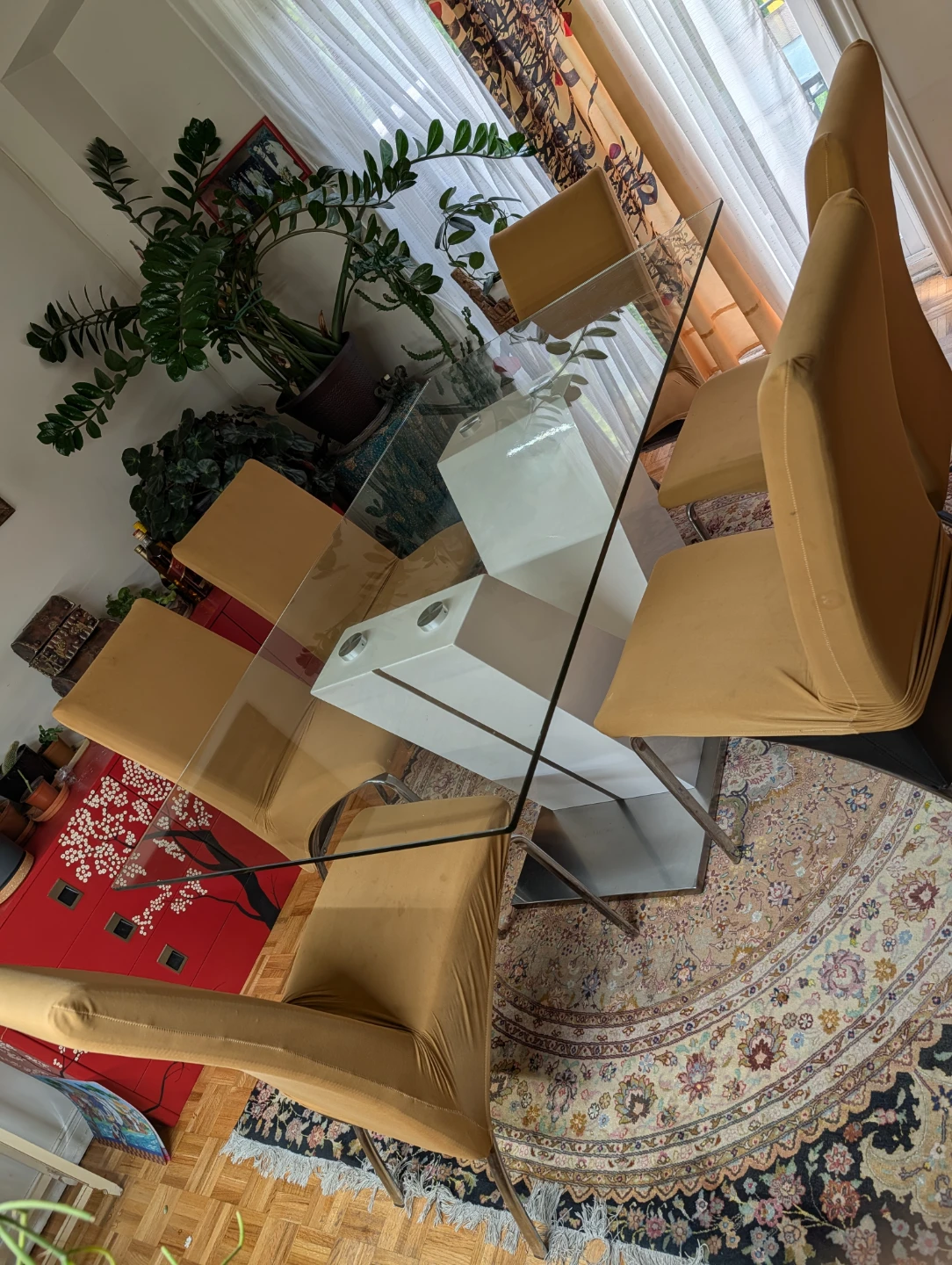 Glass Dining Table with 6 Chairs - photo 2
