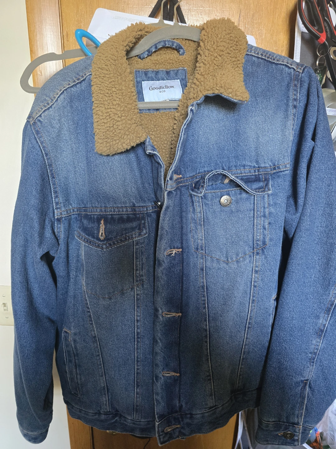 ⚽ Goodfellow & Co Denim Sherpa Jacket
