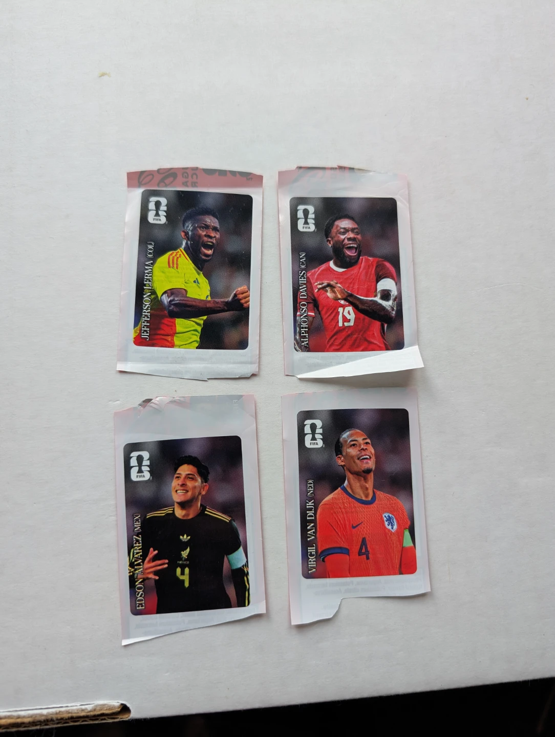 Coca Cola Panini FIFA Stickers: Alvarez, Davies, Lerma, Van Dijk