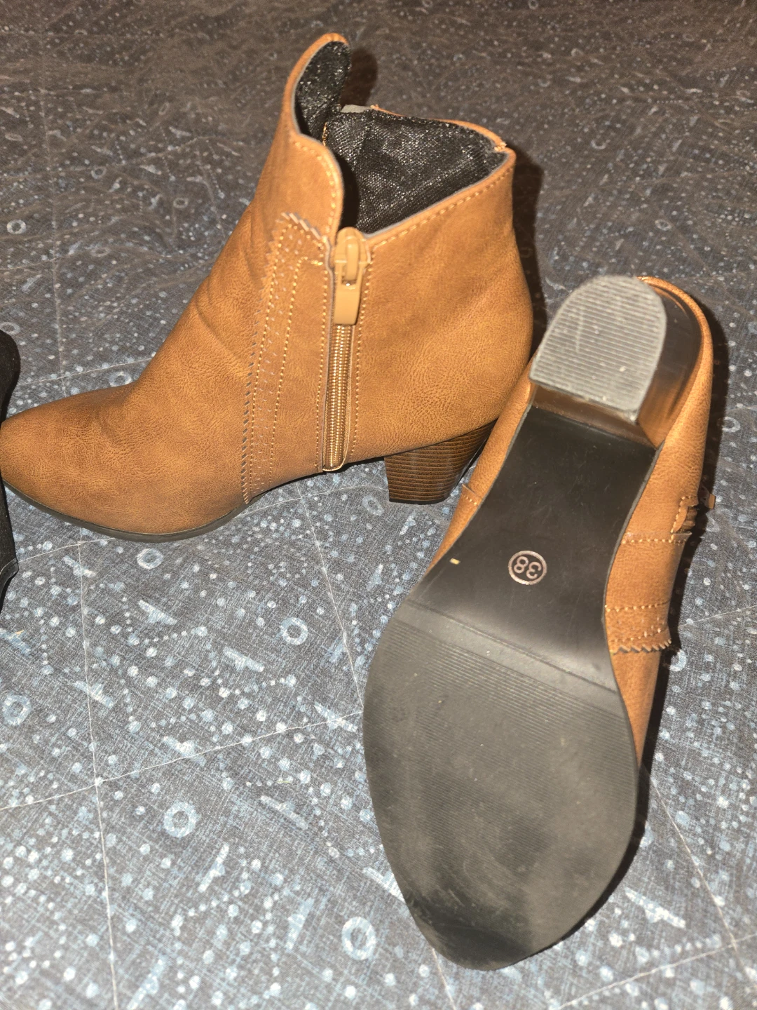 Brown Ankle Boots with Zipper - Size 38 - photo 2