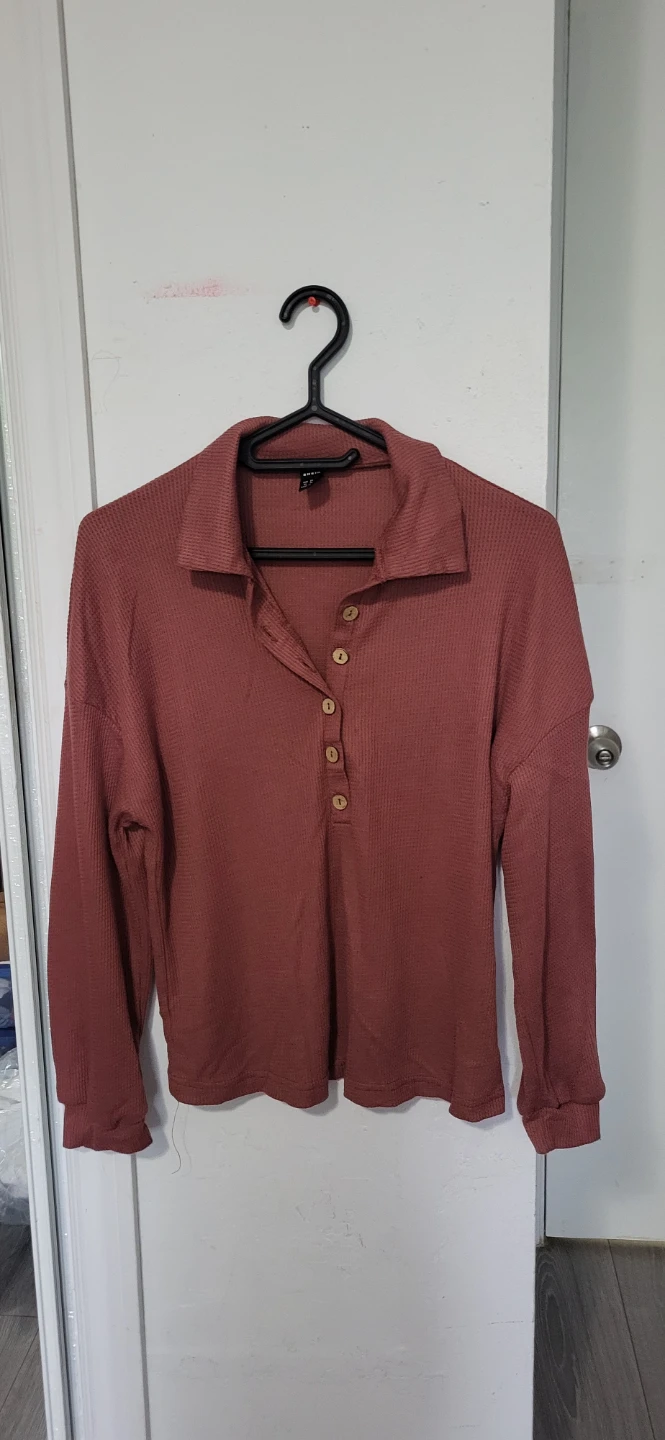 SHEIN Long Sleeve Collared Shirt XS⚽ - photo 2
