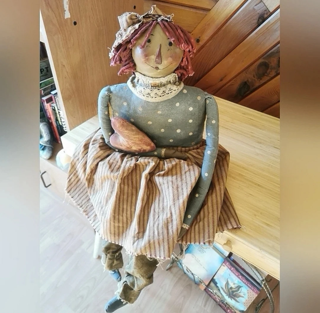 Vintage Primitive Rag Doll Rustic Folk Art