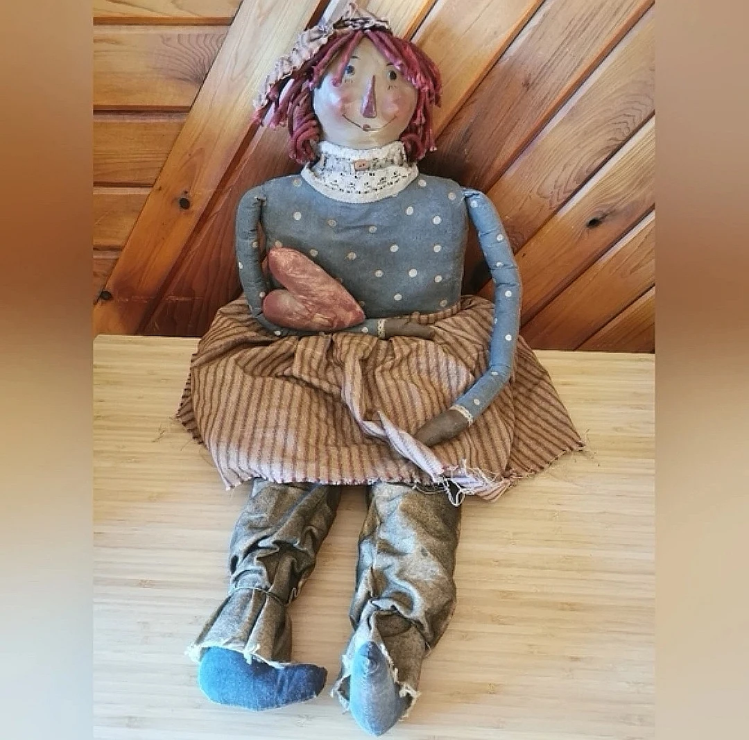 Vintage Primitive Rag Doll Rustic Folk Art - photo 2