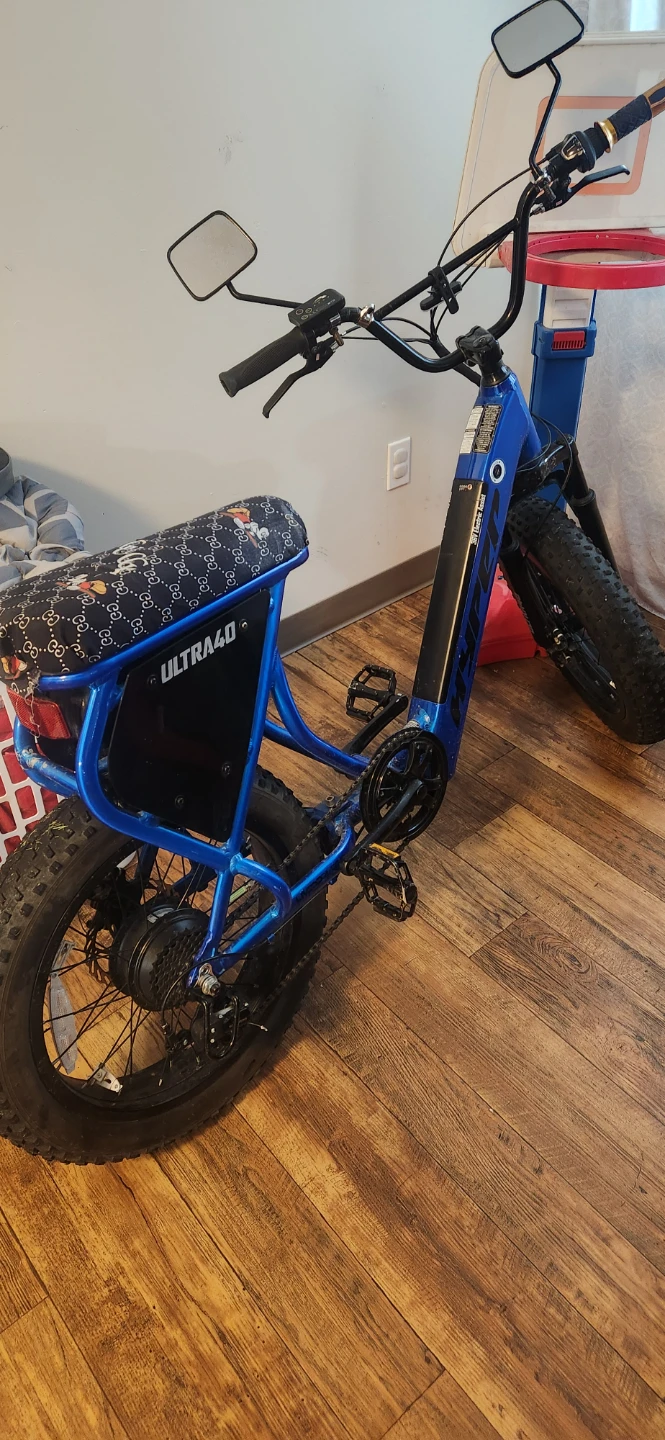 Blue Electric Fat Tire Bike - photo 3
