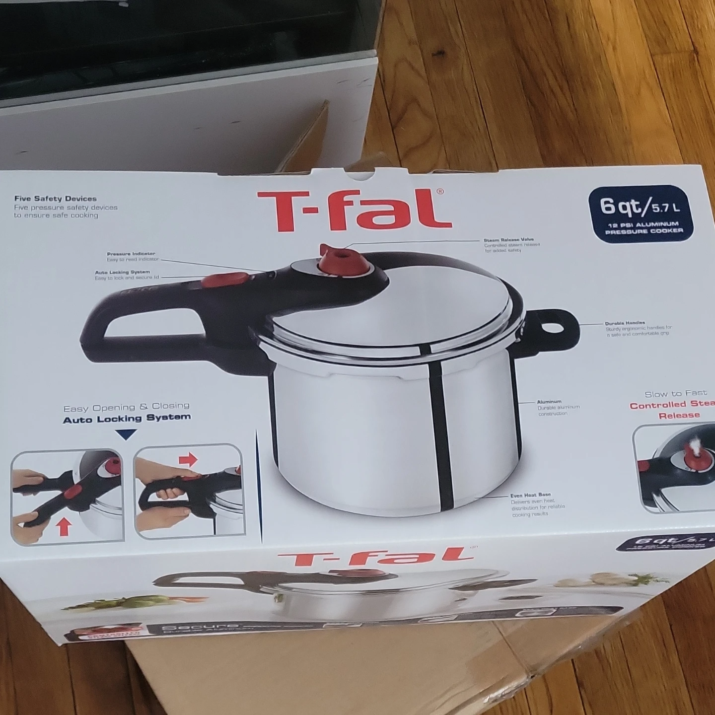 T-fal Secure Pressure Cooker 6 qt / 5.7 L Aluminum