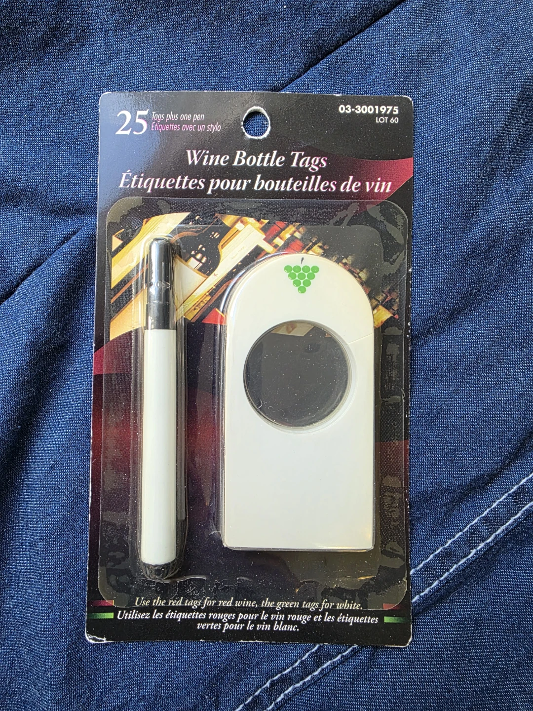 Wine Bottle Tags with Marker - 25 Count