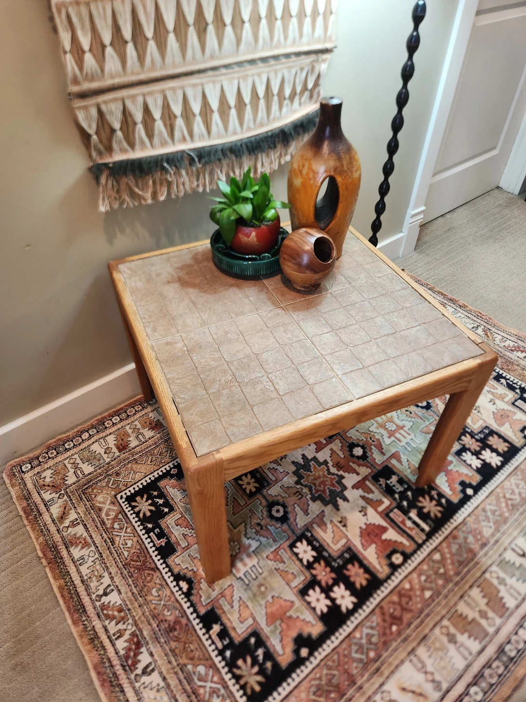 SOLID WOOD Tiled Top Coffee OR end Table